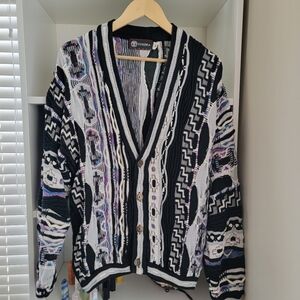 Vintage Tundra Coogi Style Sweater Cardigan